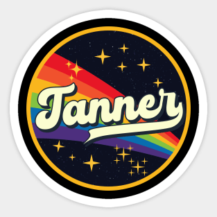 Tanner // Rainbow In Space Vintage Style Sticker